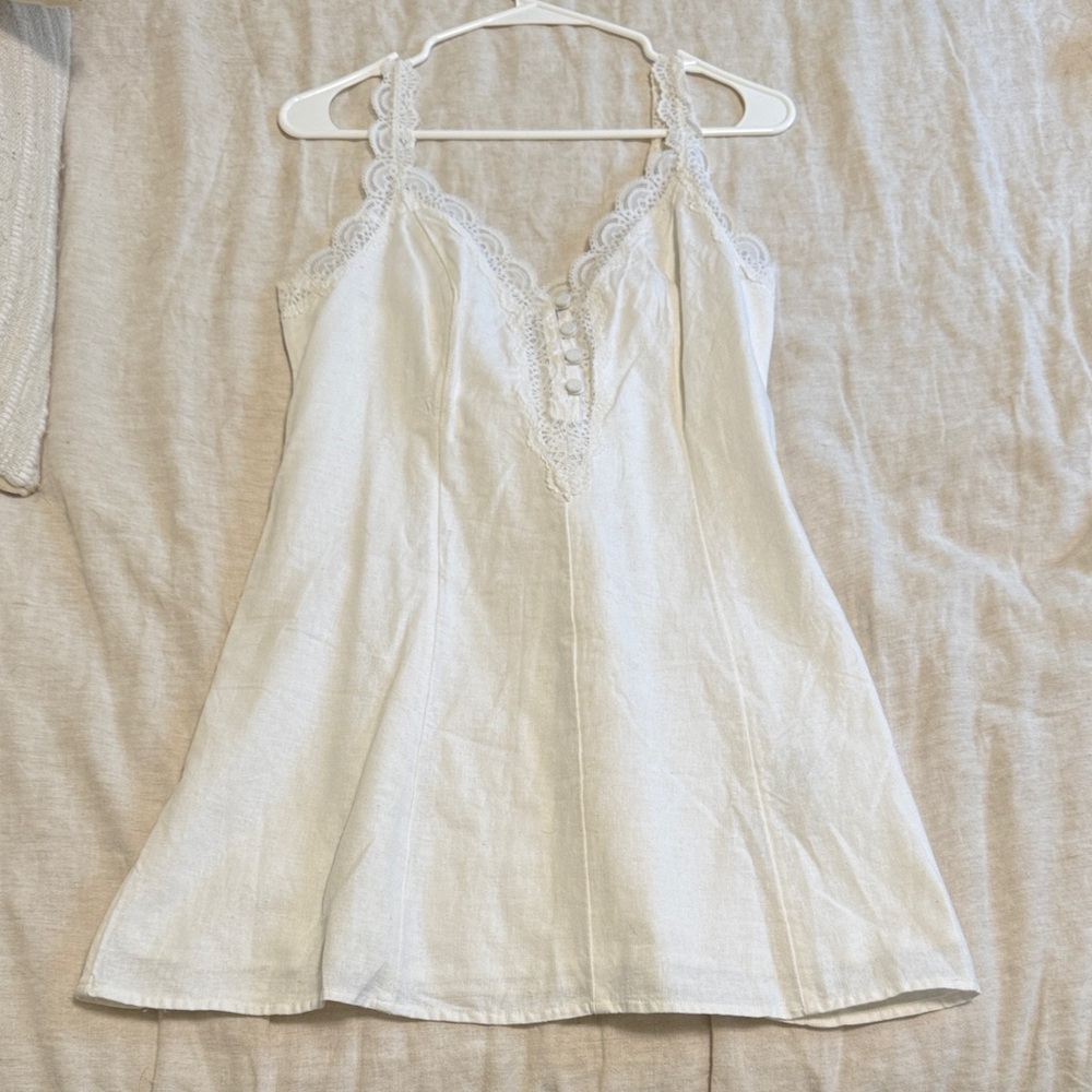 Abercrombie & Fitch Women's Lace-Trim Dress - White